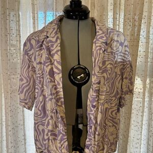 Lavender and White floral Patterned beach top